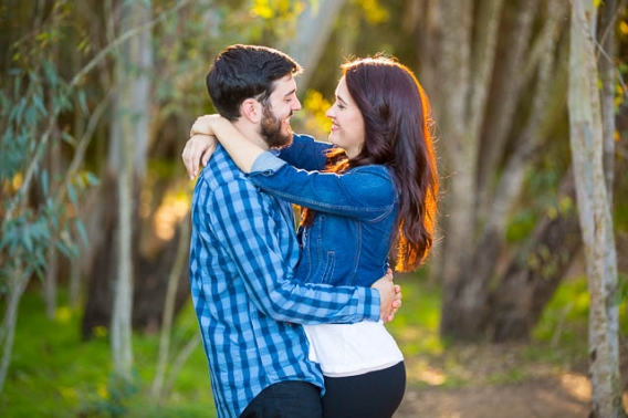 Sunset engagement photos at Coronado Butterfly Preserve