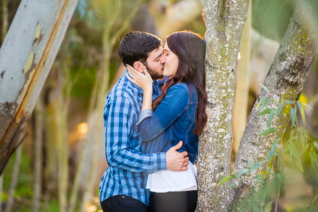 Sunset engagement photos at Ellwood Butterfly Preserve