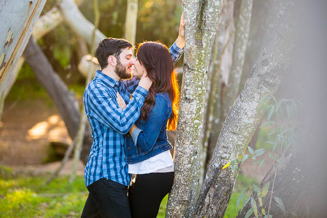 Sunset engagement photos at Coronado Butterfly Preserve