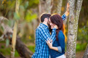 Sunset engagement photos at Ellwood Butterfly Preserve