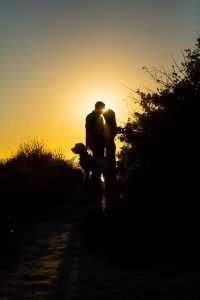 Isla Vista couples silhouette photo