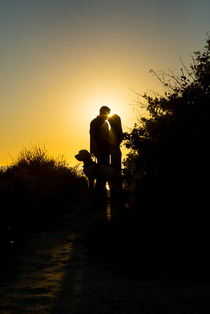 Isla Vista couples silhouette photo