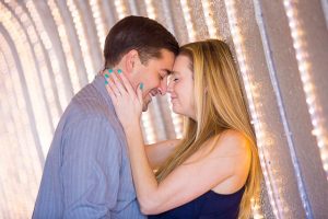 Couples engagement photos at UCSB Pardall Tunnel