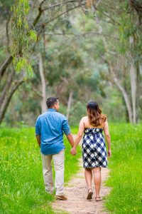 Couple walking at Coronado Butterfly Preserve.