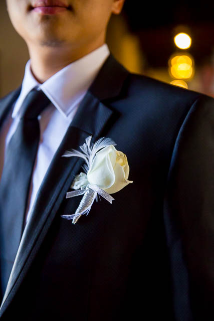 Groom's wedding details.