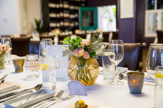 Wedding flower arrangements by Wine Cask.