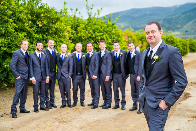 Groom and groomsmen photos at Gerry Ranch, in Camarillo, CA.