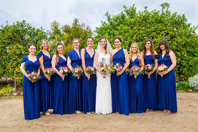 Bride and bridesmaids photos at Gerry Ranch in Camarillo, California.