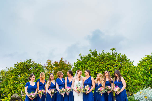 Bride and bridesmaids photos at Gerry Ranch in Camarillo, California.