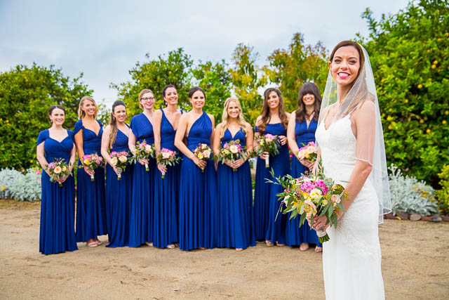 Bride and bridesmaids photos at Gerry Ranch in Camarillo, California.