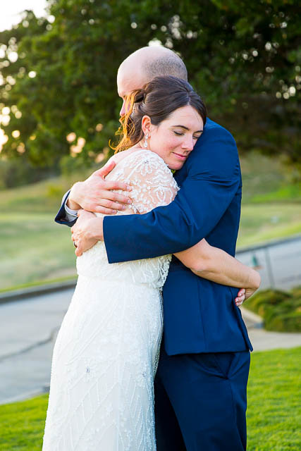 Sunset photos of newlyweds at Glen Annie Golf Course.