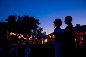 Sunset photos of newlyweds at Glen Annie Golf Course.