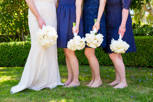 Bride and bridesmaids photos in Santa Barbara wedding.