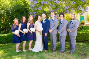 Santa Barbara, California, wedding party photos.