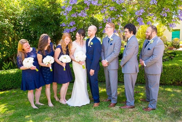 Santa Barbara, California, wedding party photos.