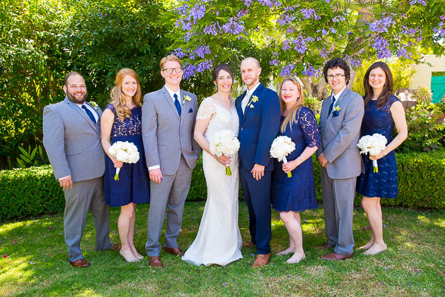 Santa Barbara, California, wedding party photos.