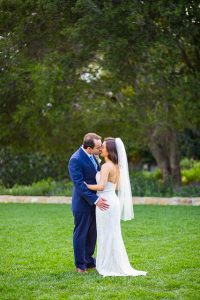 Romantic photos of newlyweds at San Ysidro Ranch wedding.