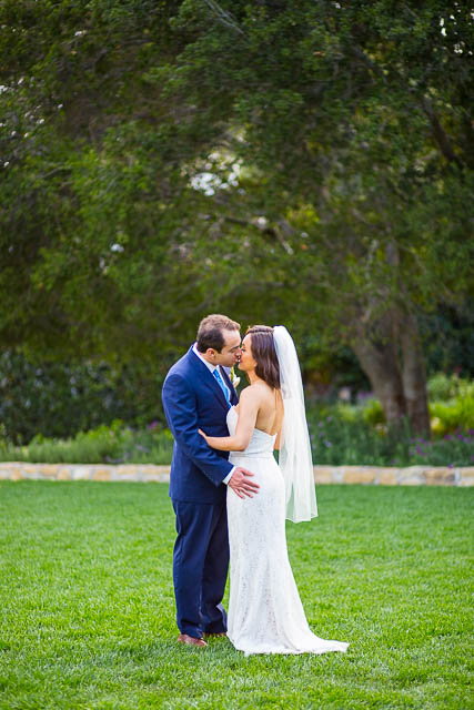 Romantic photos of newlyweds at San Ysidro Ranch wedding.