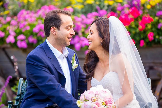 Romantic photos of newlyweds at San Ysidro Ranch wedding.