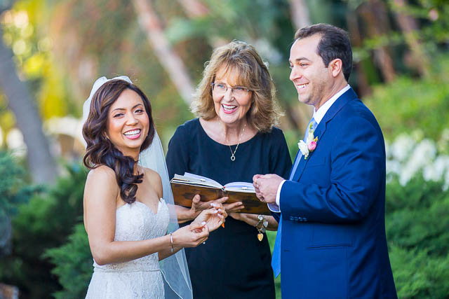 Intimate wedding ceremony at the Santa Barbara Courthouse.