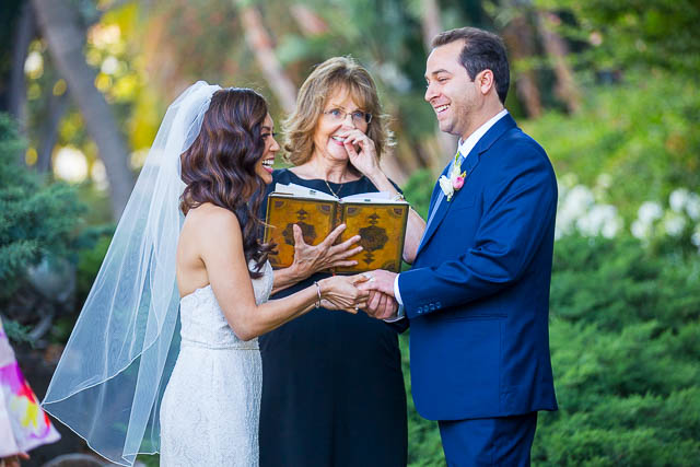 Intimate wedding ceremony at the Santa Barbara Courthouse.
