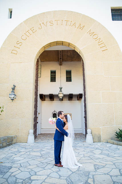 Intimate wedding ceremony at the Santa Barbara Courthouse.