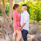 Engaged couple embracing during their Coronado Butterfly Preserve engagment session.
