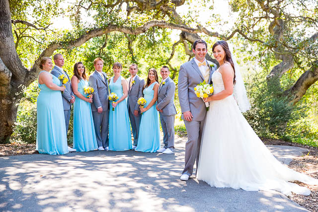 Wedding party photos at Elings Park Santa Barbara wedding.