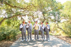 Wedding party photos at Elings Park Santa Barbara wedding.