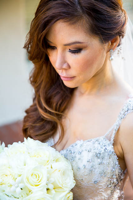 The bride's hair and makeup done by LunaBella.