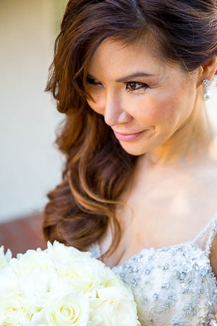 The bride's hair and makeup done by LunaBella.