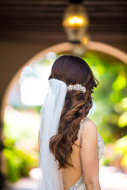 The bride's hair-do done by LunaBella.