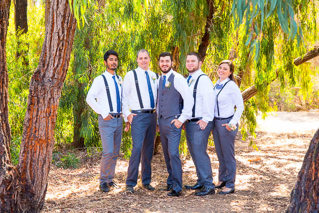 Groom and groomsmen photos at the Coronado Butterfly Preserve.