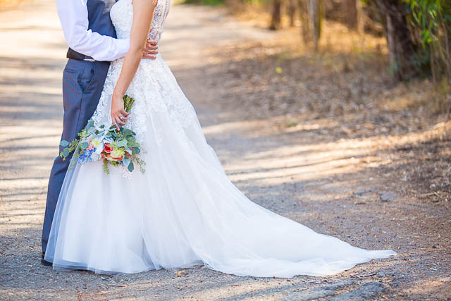 Bride and groom photos at the Coronado Butterfly Preserve.
