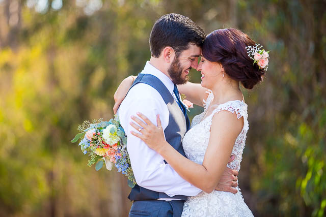 Bride and groom photos at the Coronado Butterfly Preserve.