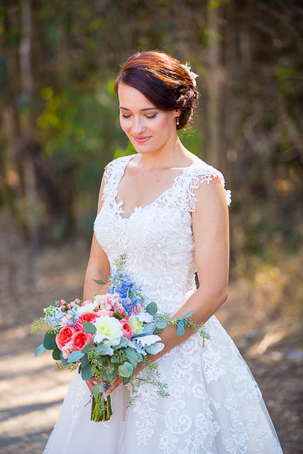 Bride and groom photos at the Coronado Butterfly Preserve.