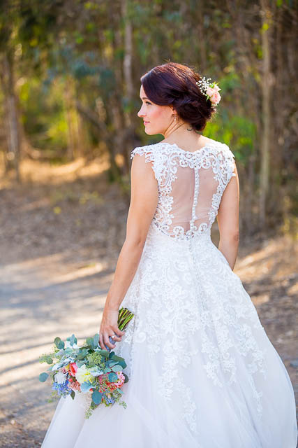 Bride and groom photos at the Coronado Butterfly Preserve.