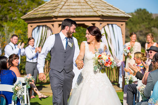 Wedding ceremony at Glen Annie Golf Club in Goleta, CA.