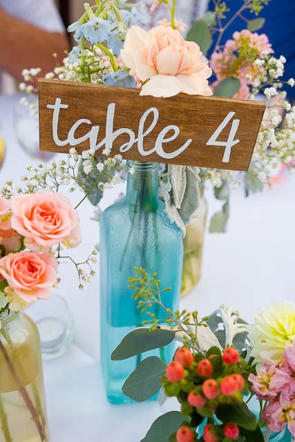 DIY wedding flowers, created by the bride.