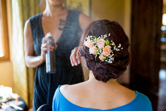 Bride's wedding getting ready photos.