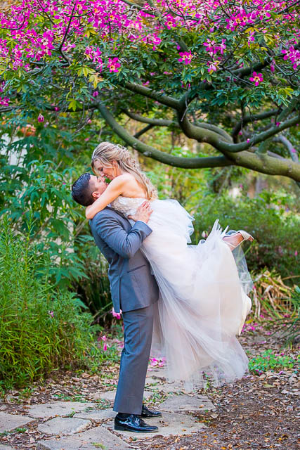 Fall wedding at Alice Keck Park, Santa Barbara.