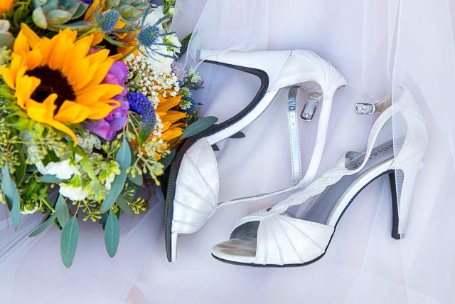 The bride's wedding details.
