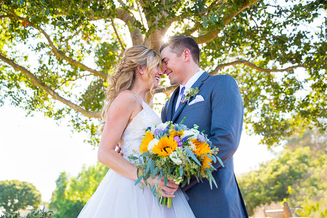 The bride and groom at their Winslow Overlook wedding ceremony.