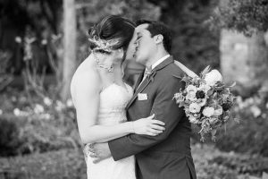 Belmond El Encanto bride and groom sunset photos.