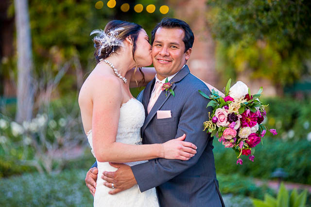 Belmond El Encanto bride and groom sunset photos.
