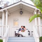 Belmond El Encanto bride and groom sunset photos.