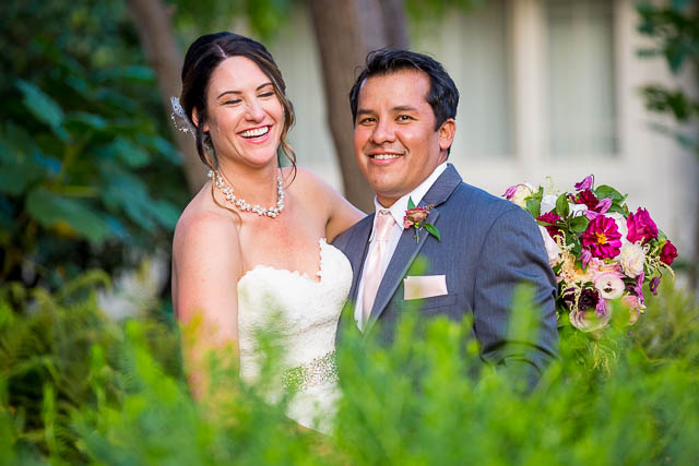 Belmond El Encanto bride and groom sunset photos.