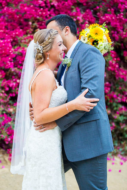 Newlyweds photos at Circle Bar B Ranch wedding in Goleta, California.