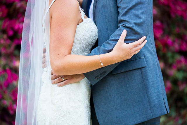 Newlyweds photos at Circle Bar B Ranch wedding in Goleta, California.