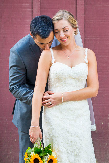 Newlyweds photos at Circle Bar B Ranch wedding in Goleta, California.
